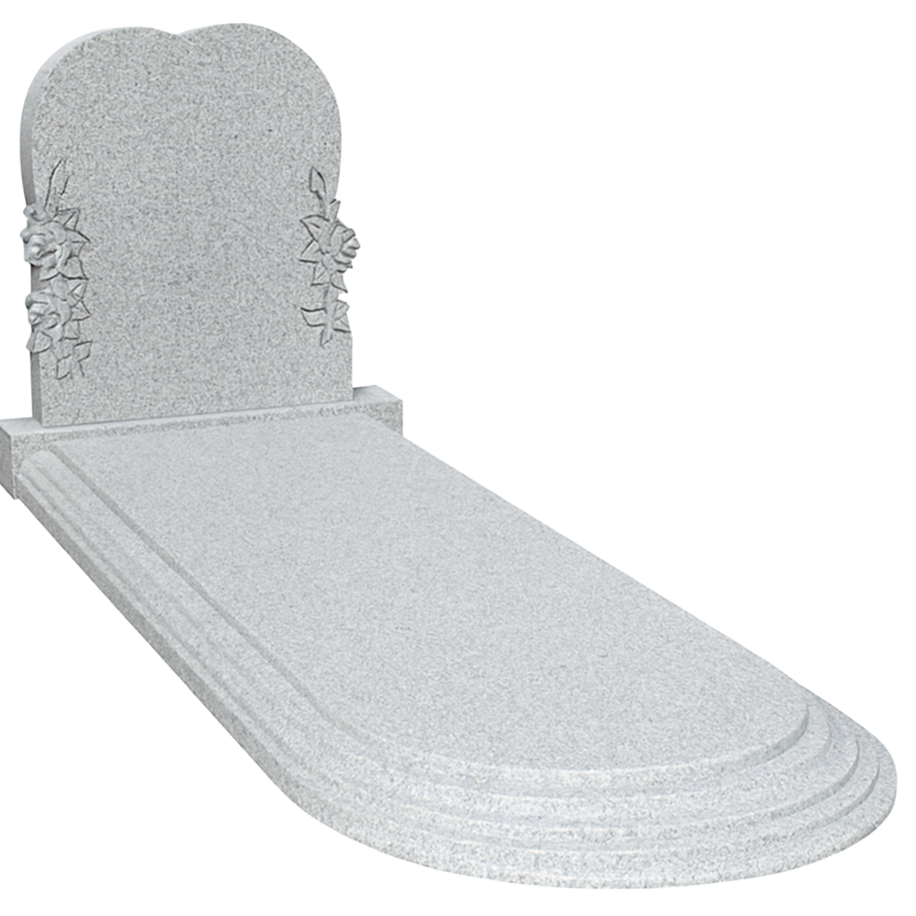 Terrana Granite Kerb Set Memorial with Tiered Kerbs and Rounded Front Cover Slab | MM125