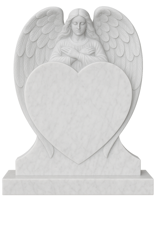Seraphiel Angel & Heart Headstone | MM102