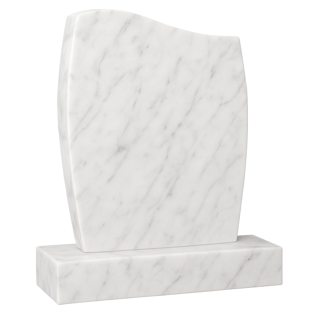 Aria Half Ogee Headstone with Barrelled Sides | MM023