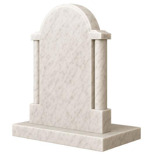 Sanctis Gothic Headstone with Rounded Columns | MM047