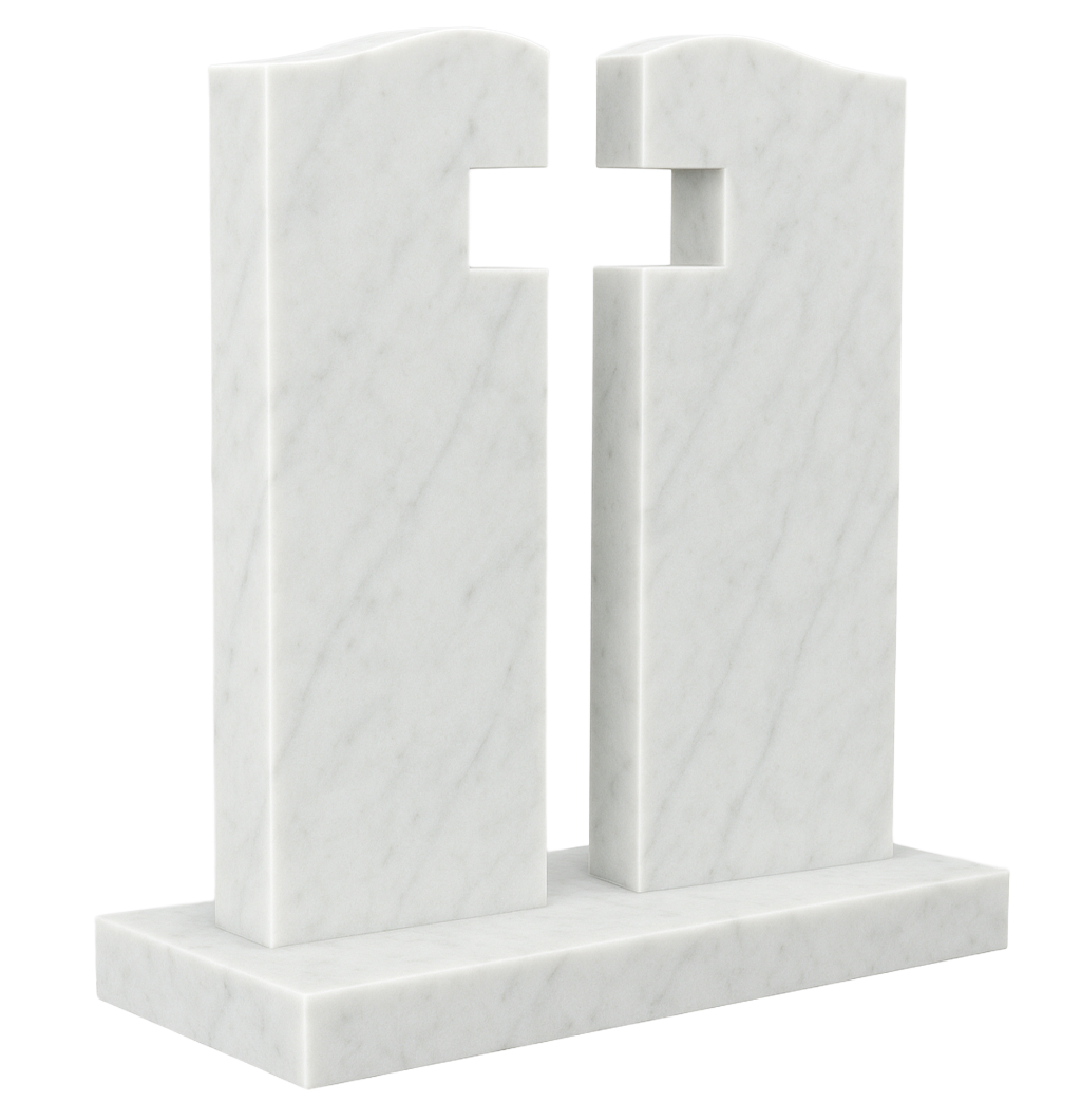 Seraphis Gates of Heaven Headstone with Cross | MM031