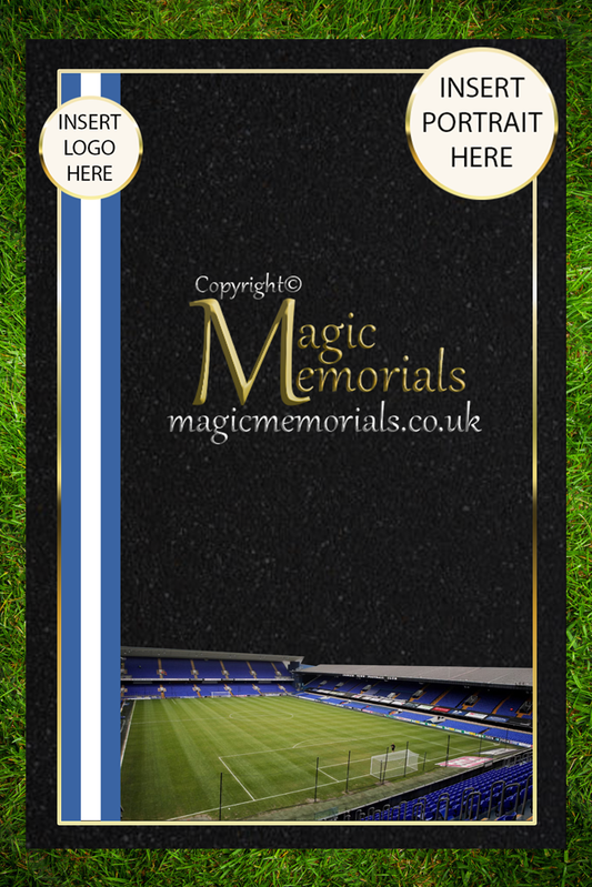 Magic Memorials Customised Football Team Supporter Cremation Tablet