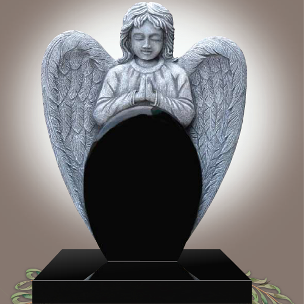 Children’s granite memorial headstone featuring a soft heart shape and child-friendly design, fully customisable with high-resolution images and personal inscriptions.