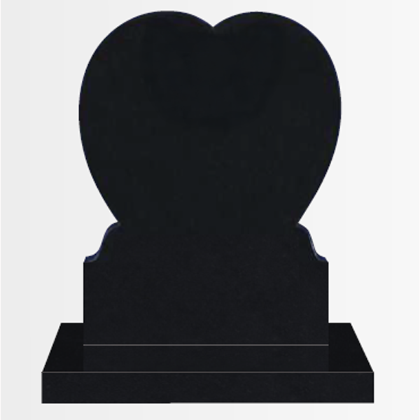 Children’s granite memorial headstone featuring a soft heart shape and child-friendly design, fully customisable with high-resolution images and personal inscriptions.