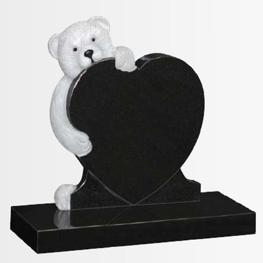 Bearlie Children's Teddy Bear & Heart Headstone | MM191