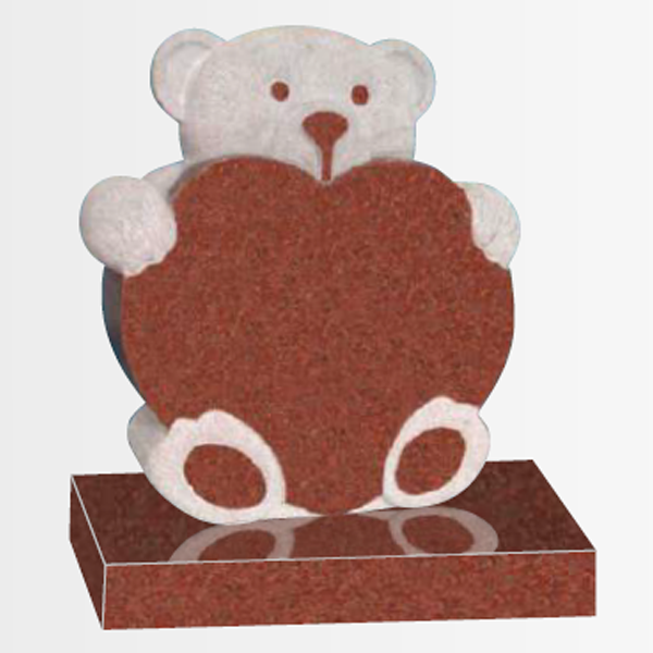 Magic Memorials Children's Carved Teddy Headstone – Fully Customisable MM193