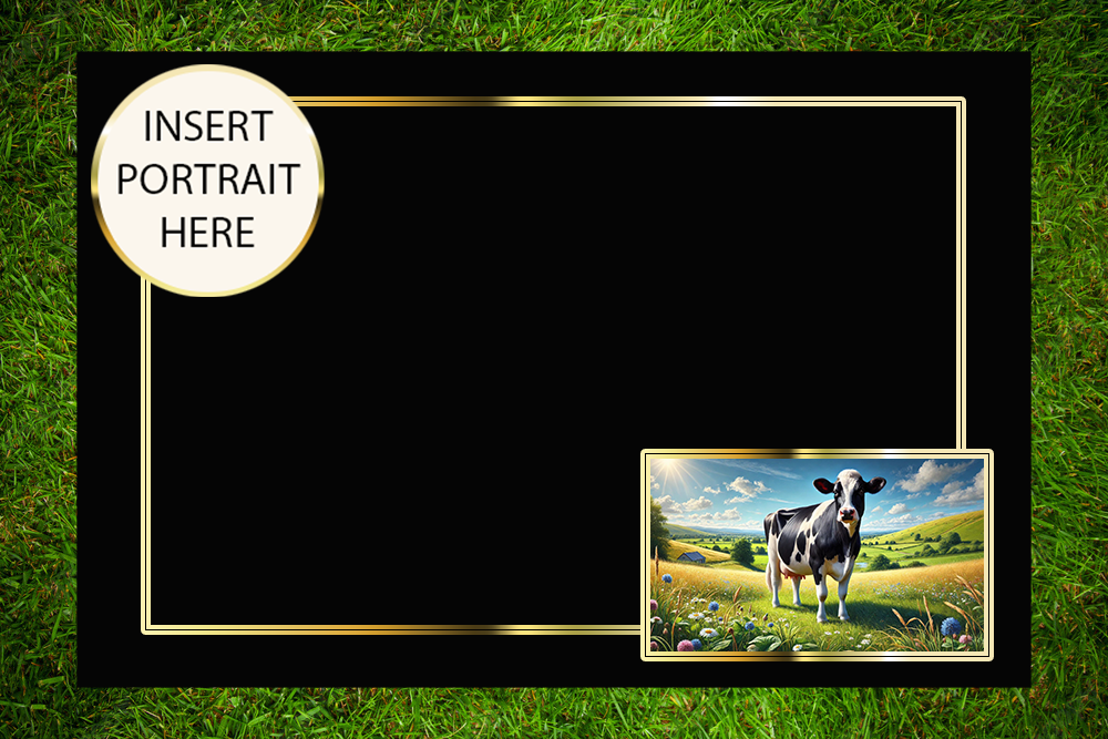 Granite cremation tablet for an animal lover, with personalised inscription and custom animal design added after ordering. A lasting tribute to someone who loved all creatures.