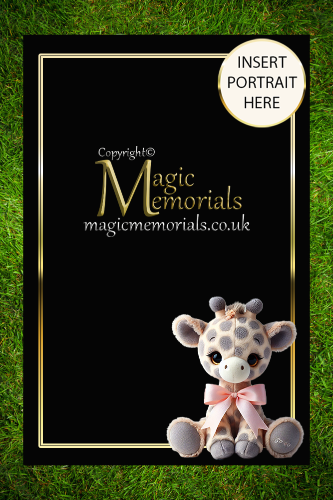 Granite cremation tablet for a child, featuring soft, custom artwork like balloons or animals, a personalised inscription, and a gentle, caring design. A heartfelt tribute for a little one.