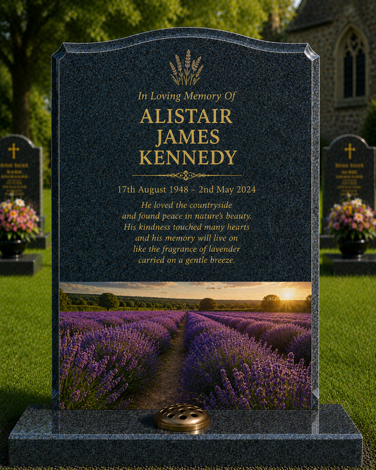 Wildflower & Meadow Memorials Design 2, personalised memorial design by Magic Memorials, HD0823