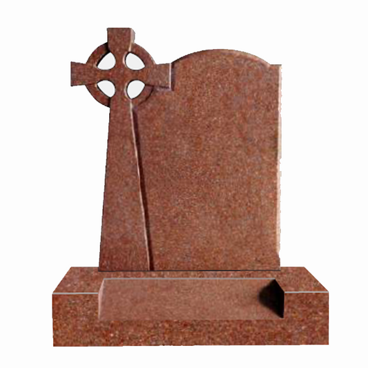 Highland Polished Celtic Cross Headstone, granite memorial by Magic Memorials, MM039