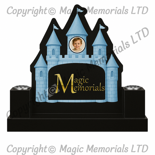 Magic Memorials Children's Carved Princess / Prince Castle Headstone – Fully Customisable