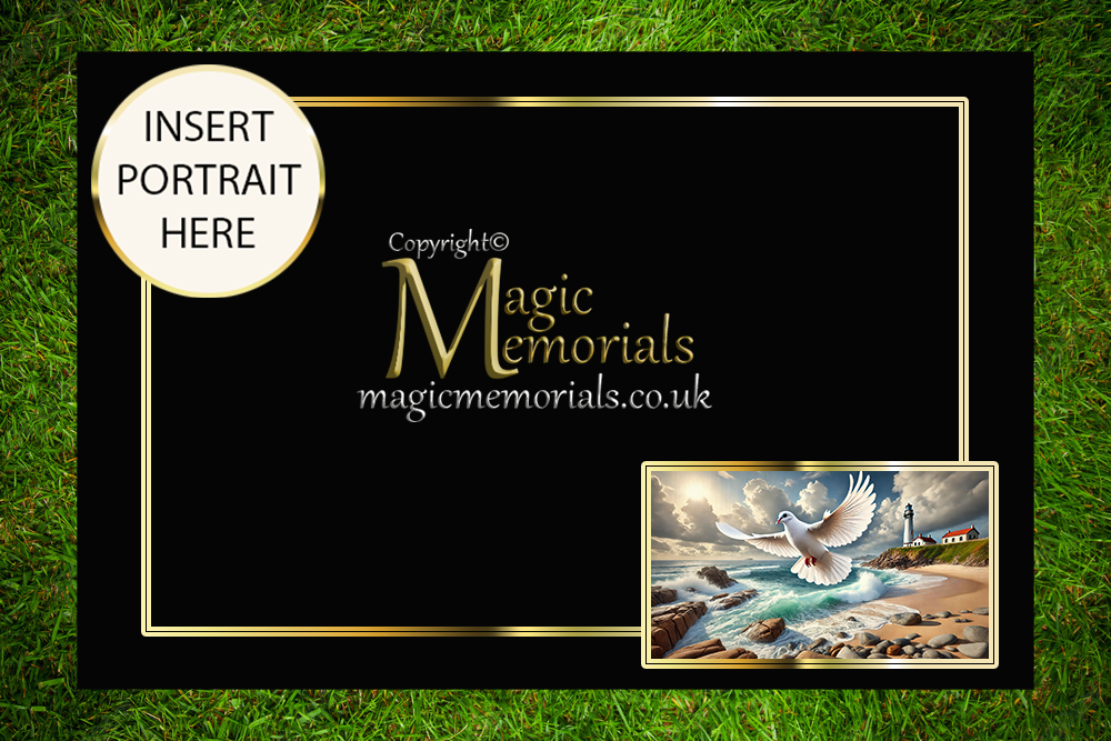 Granite cremation tablet for a bird lover, featuring personalised inscription and custom bird species artwork added after ordering. A heartfelt tribute to a nature and wildlife enthusiast.