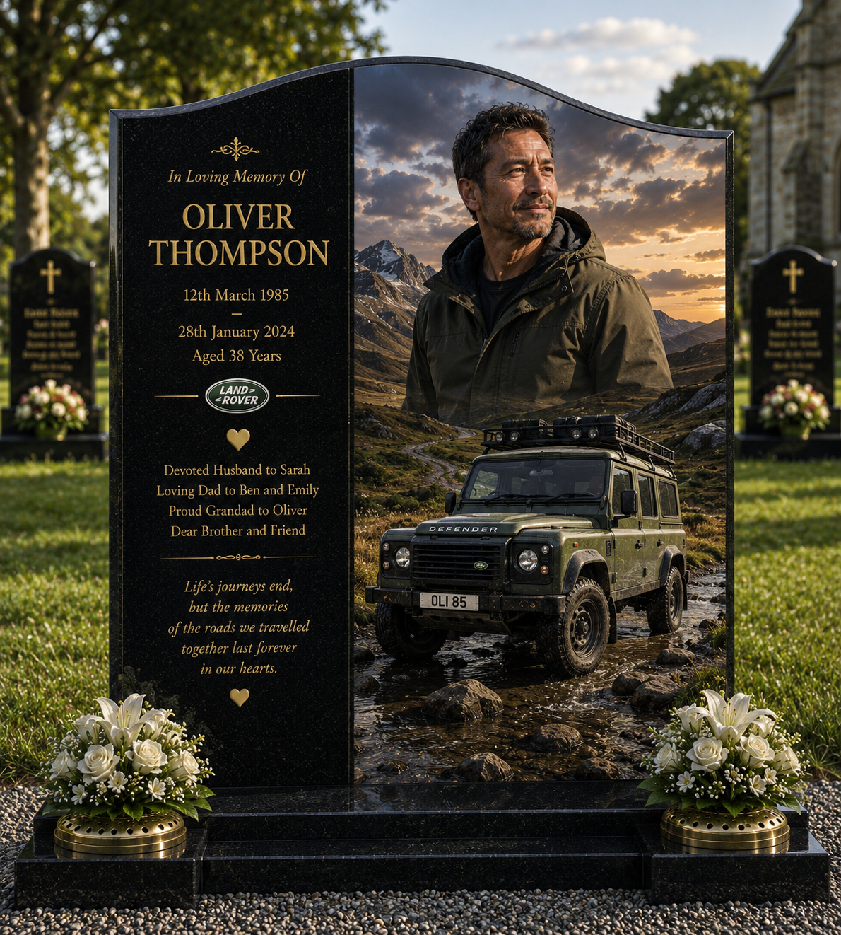 Land Rover & 4x4 Memorial Headstones