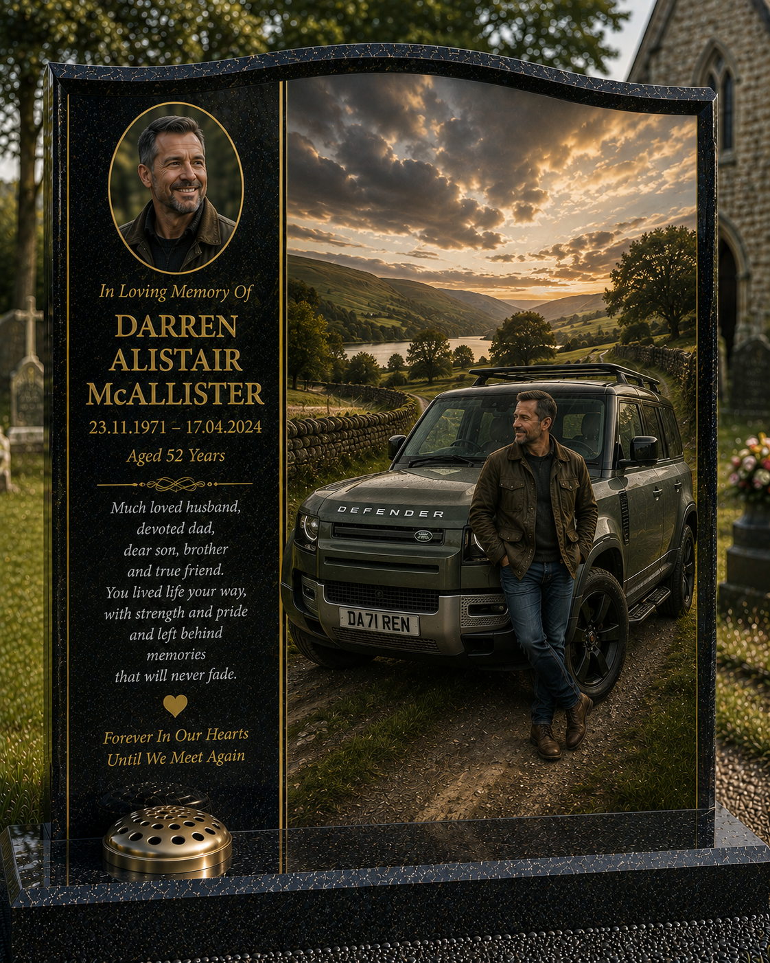 Land Rover & 4x4 Memorial Headstones