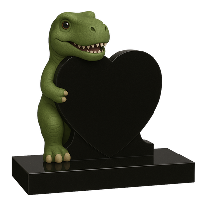 T-rex Side-On Heart Children's Memorial | MM253