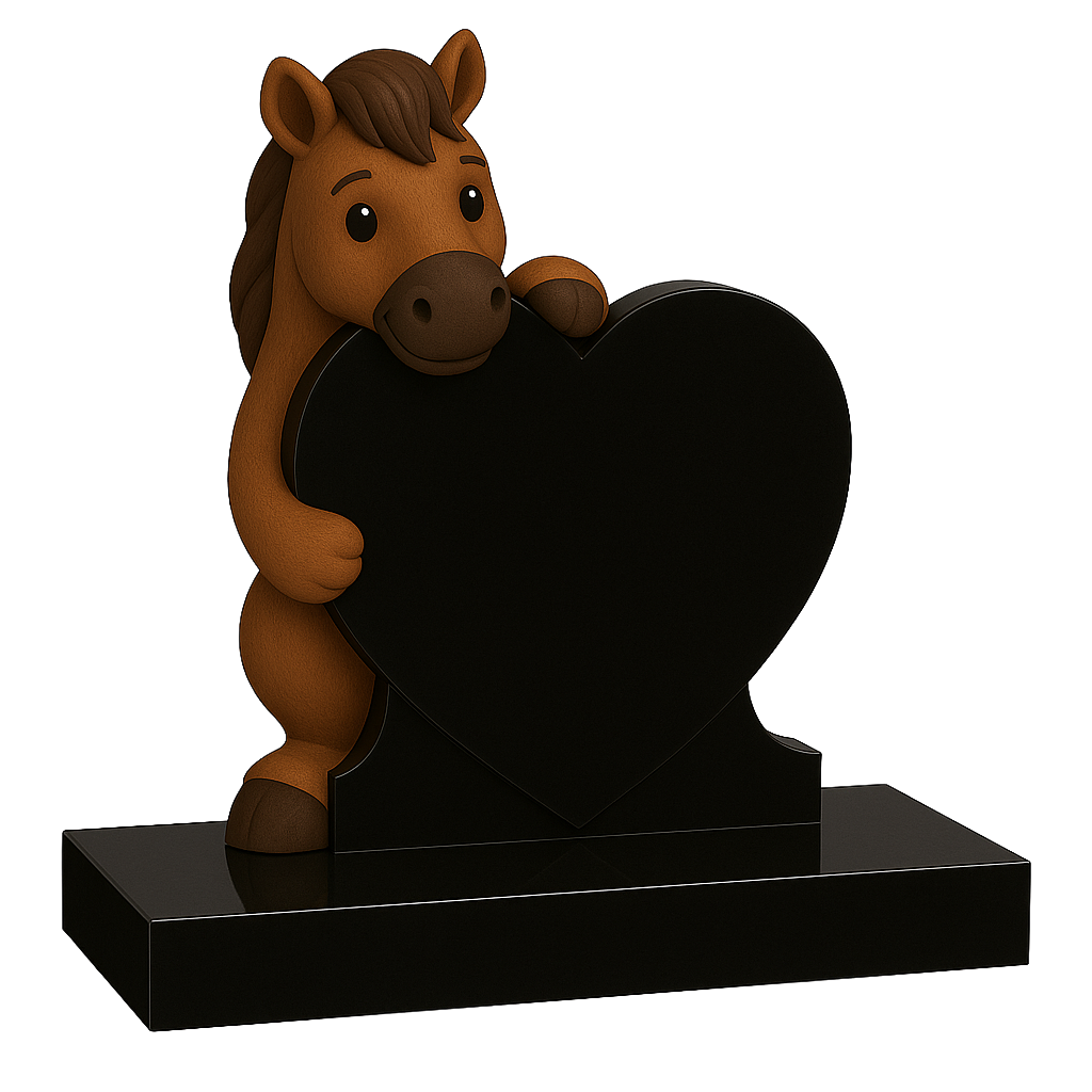 Horse Side-On Heart Children's Memorial | MM256