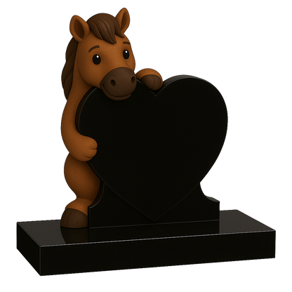 Horse Side-On Heart Children's Memorial | MM256