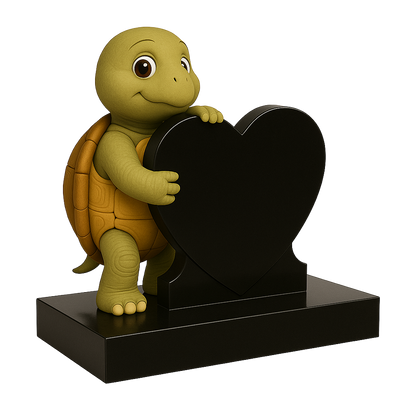 Tortoise Side-On Heart Children's Memorial | MM261