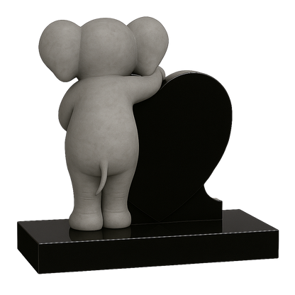 Elephant Side-On Heart Children's Memorial | MM252
