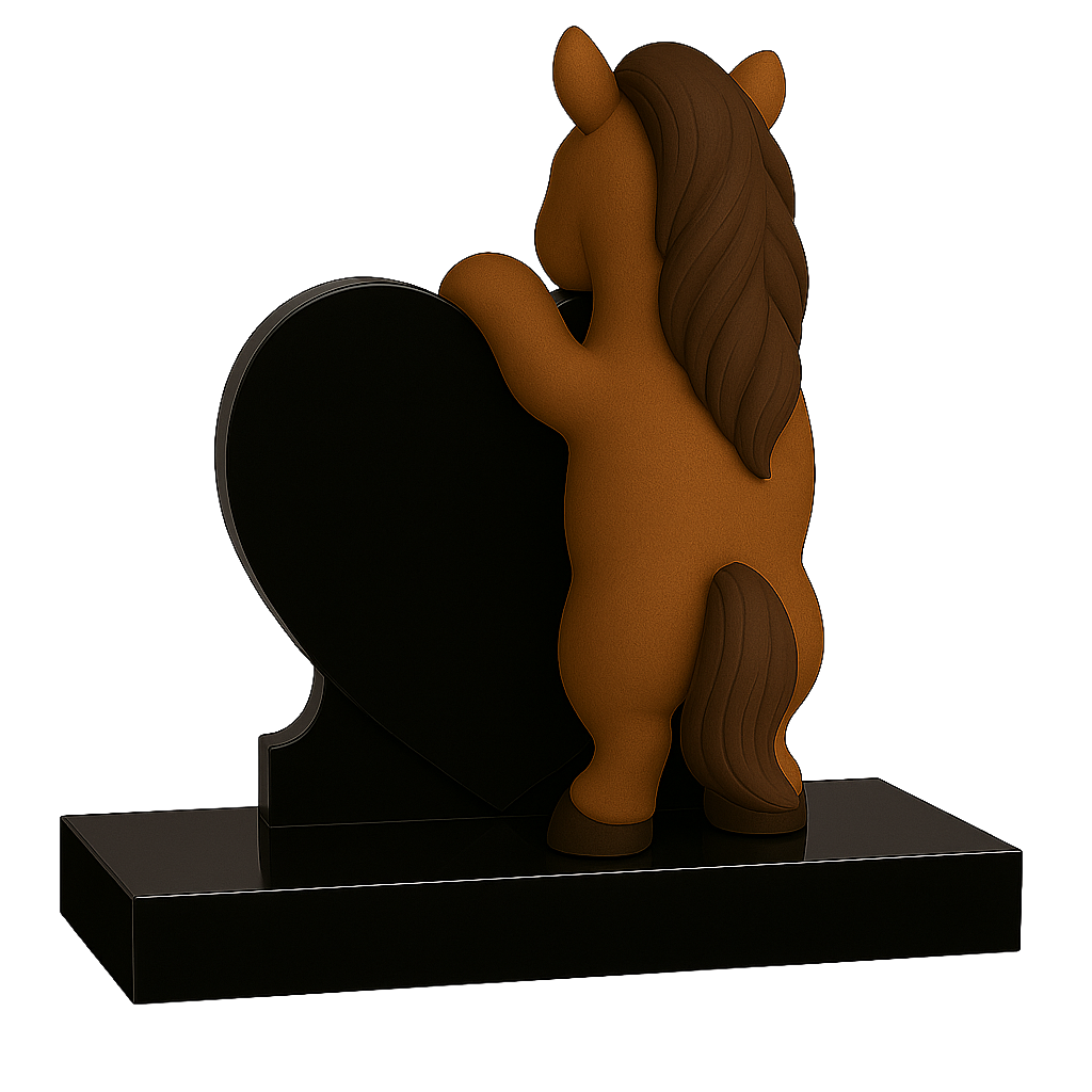 Horse Side-On Heart Children's Memorial | MM256