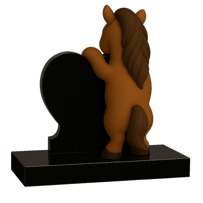 Horse Side-On Heart Children's Memorial | MM256