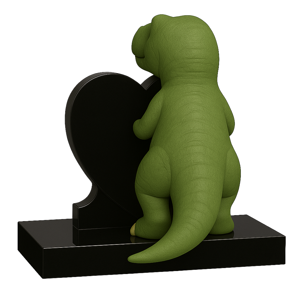 T-rex Side-On Heart Children's Memorial | MM253