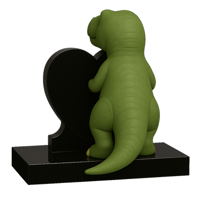 T-rex Side-On Heart Children's Memorial | MM253