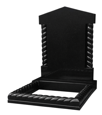 Torselle Barley Twist Granite Memorial with Garden Kerb | MM143