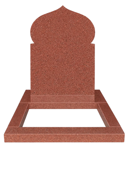 Zaharia Granite Kerb Set Memorial with Arabic-Inspired Design | MM139