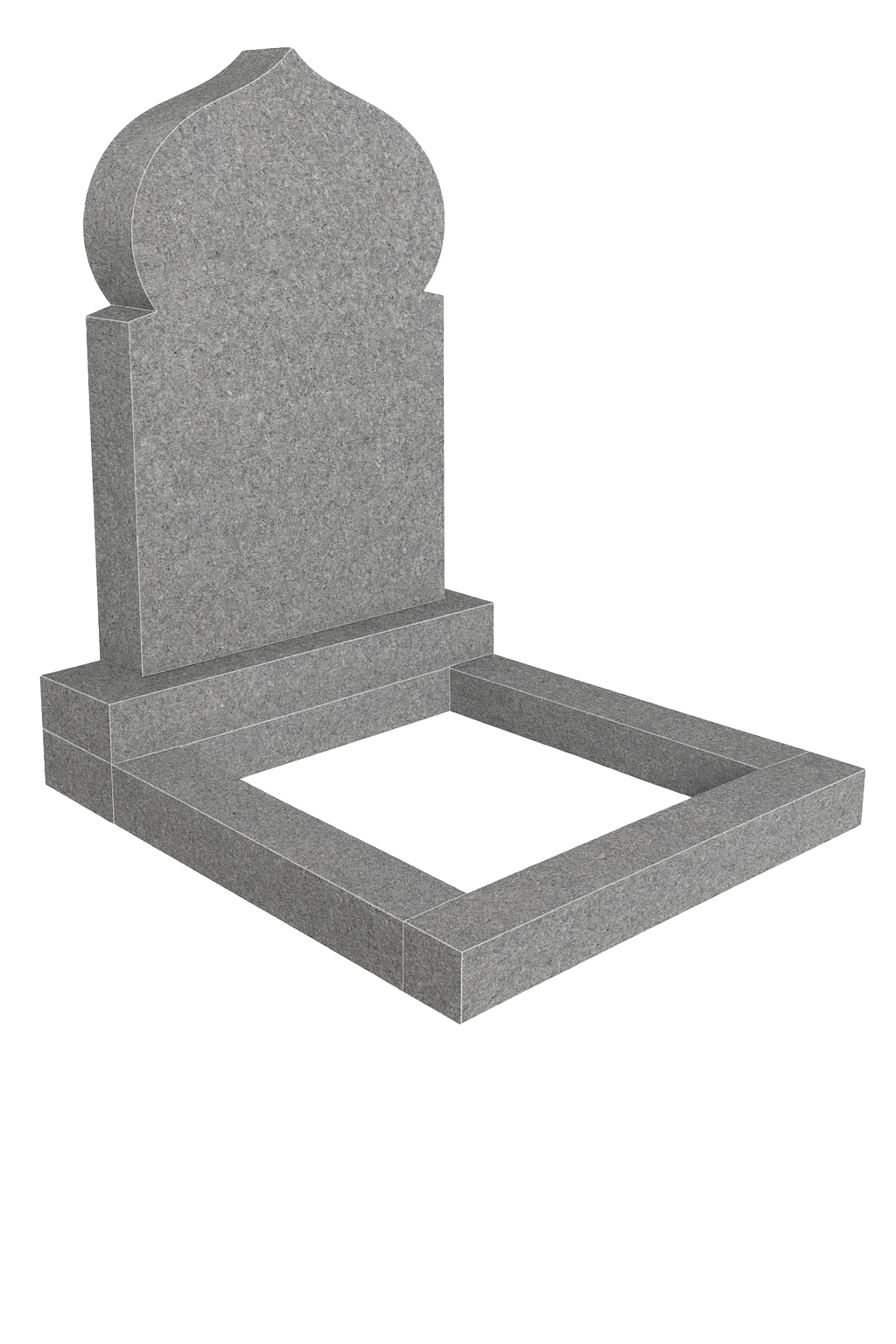 Zaharia Granite Kerb Set Memorial with Arabic-Inspired Design | MM139