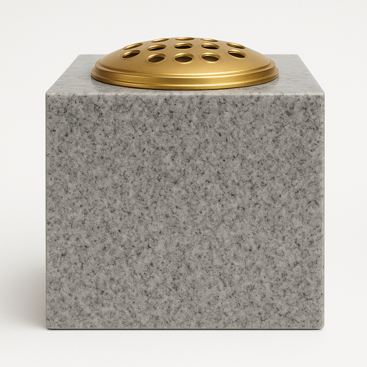 Square Granite Memorial Vase – 6 × 6 × 6 Inch | MM302