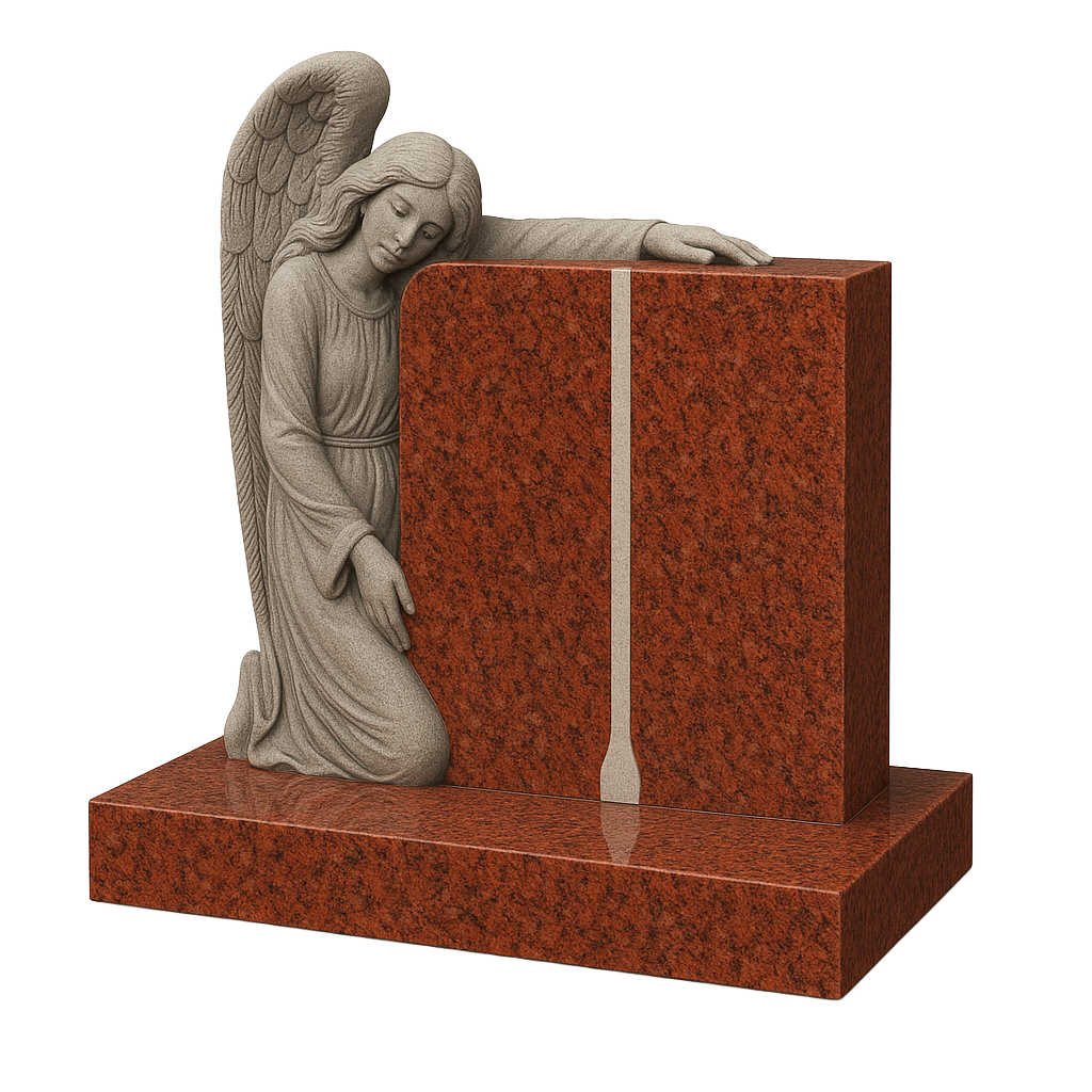 Angelus Kneeling Angel & Open Book Headstone | MM081
