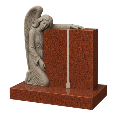 Angelus Kneeling Angel & Open Book Headstone | MM081