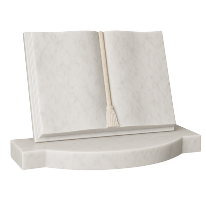 Lexora Open Book Headstone with Curved Pages | MM076