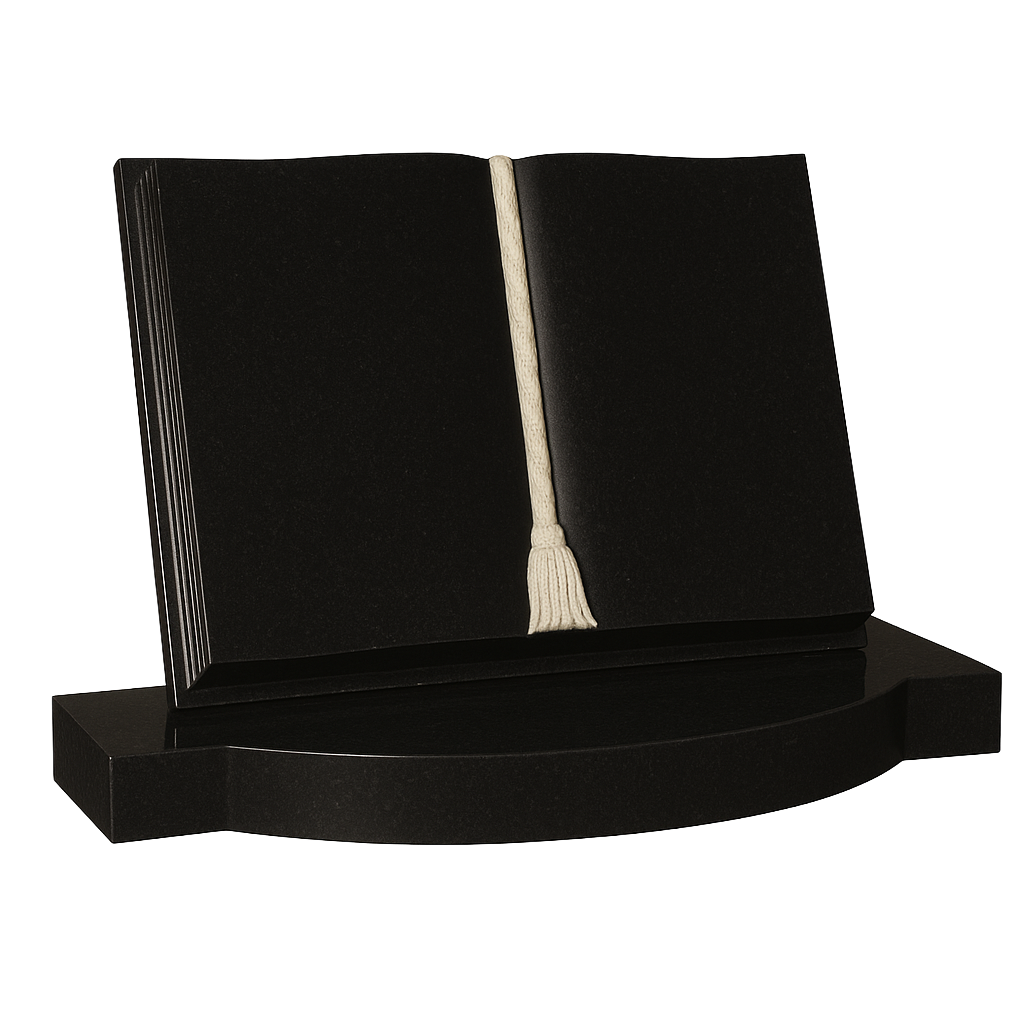 Lexora Open Book Headstone with Curved Pages | MM076