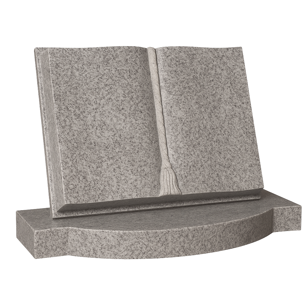 Lexora Open Book Headstone with Curved Pages | MM076