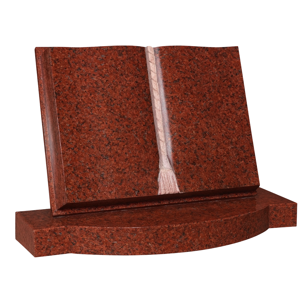 Lexora Open Book Headstone with Curved Pages | MM076