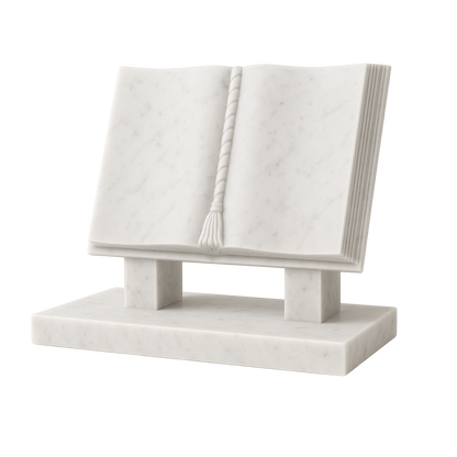 Scriptura Stepped Book Headstone with Cord & Tassel | MM077