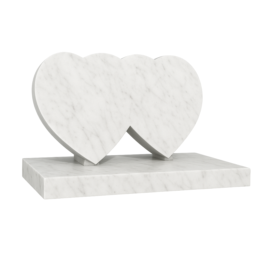 Amorent Intertwined Double Heart Headstone | MM084