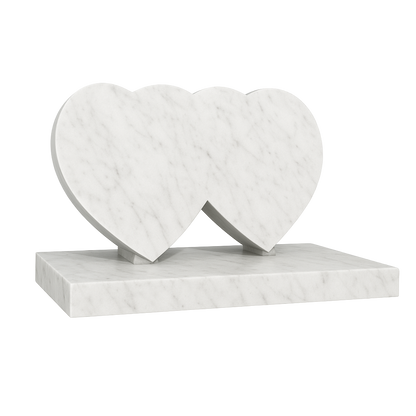 Amorent Intertwined Double Heart Headstone | MM084