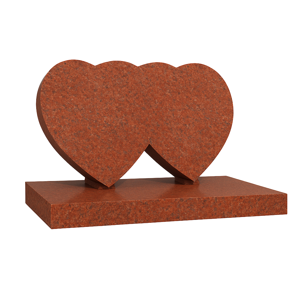 Amorent Intertwined Double Heart Headstone | MM084