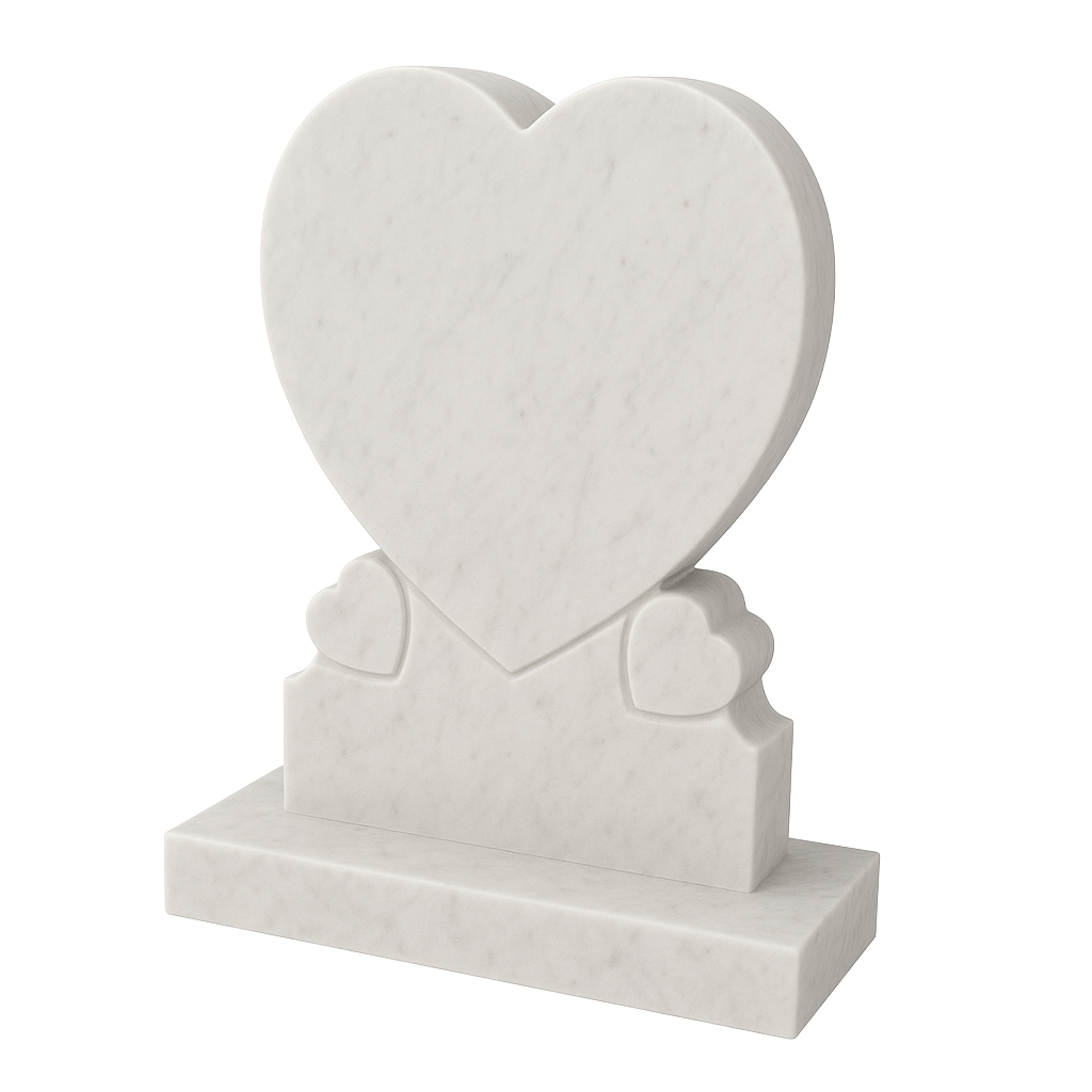 Triliora Triple Heart Headstone | MM086