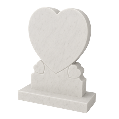 Triliora Triple Heart Headstone | MM086