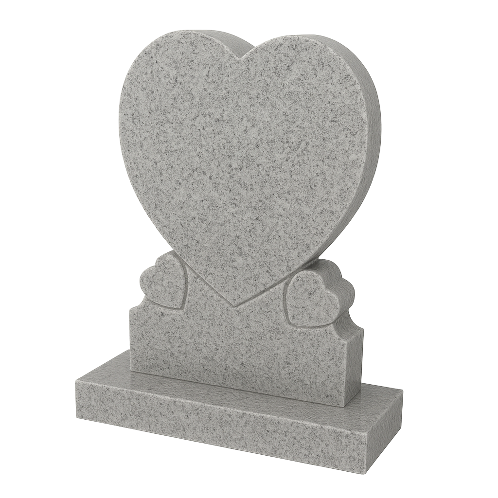 Triliora Triple Heart Headstone | MM086