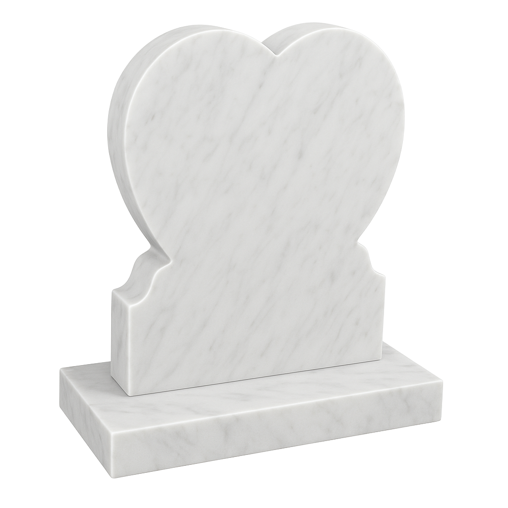 Trilisse Heart Headstone with Ogee Shoulders | MM092