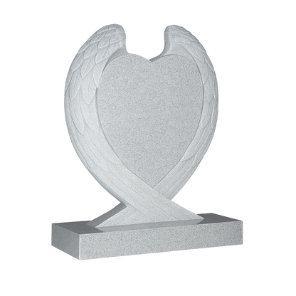 Aurelia Carved Wings & Heart Headstone | MM094