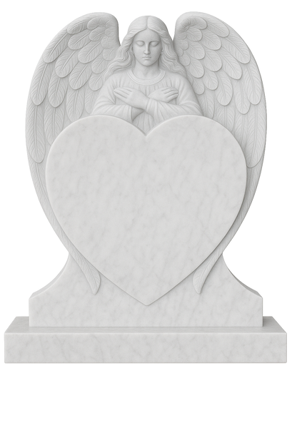 Seraphiel Angel & Heart Headstone | MM102