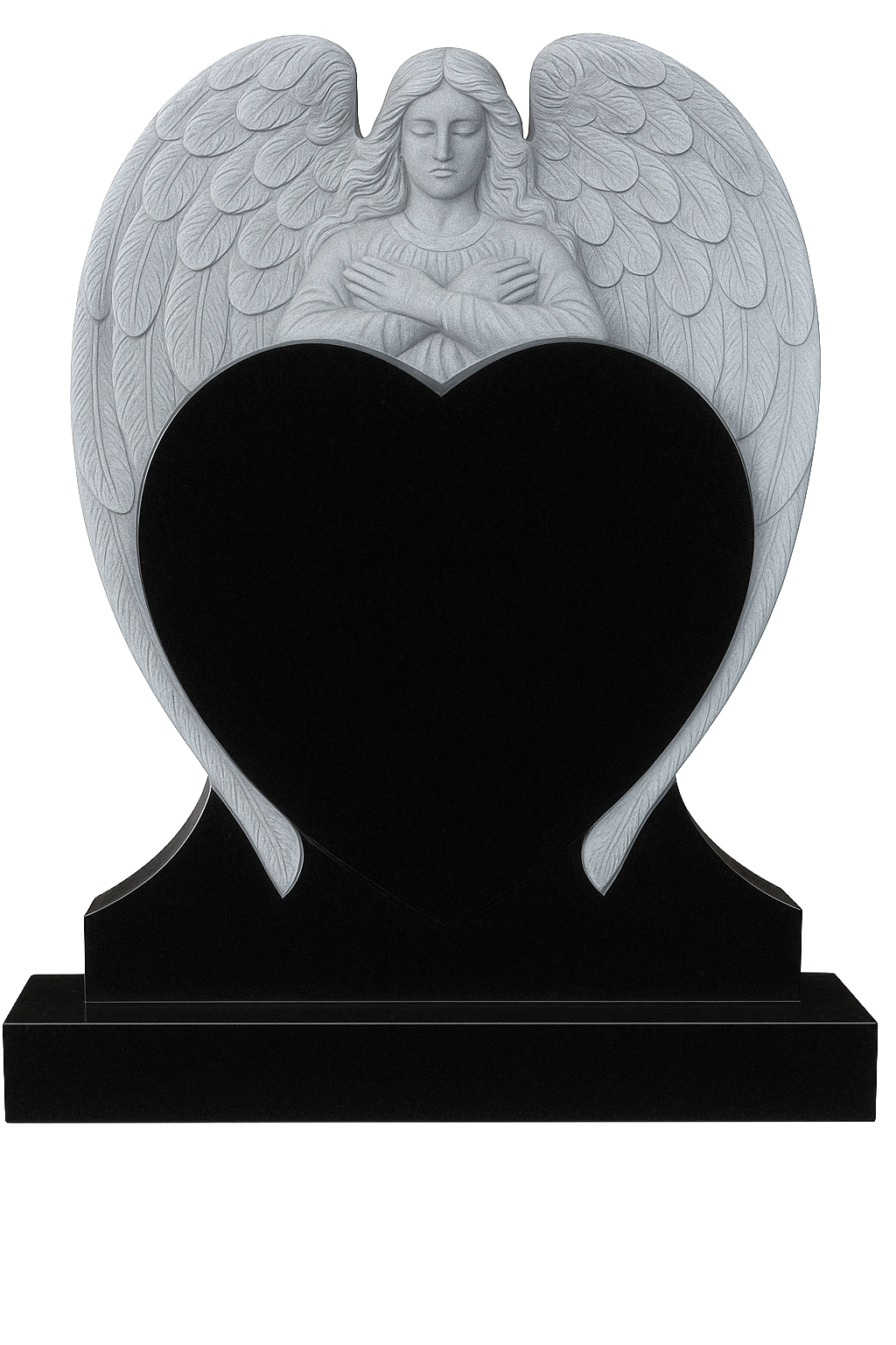 Seraphiel Angel & Heart Headstone | MM102