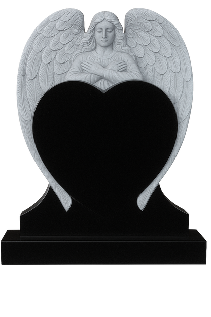 Seraphiel Angel & Heart Headstone | MM102