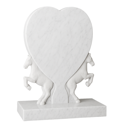 Equina Horse & Heart Headstone | MM098